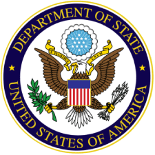 A picture of the department of state seal.